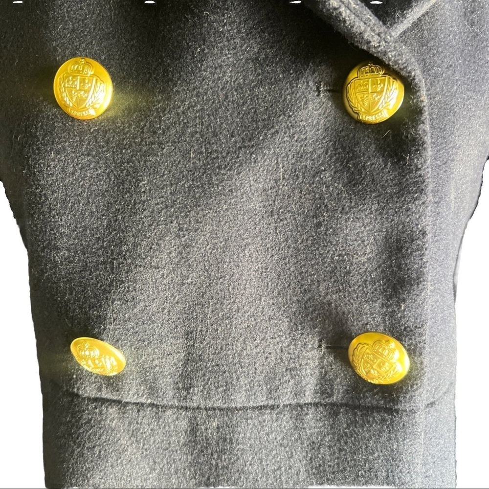 Y2K Express Navy Blue Peacoat W/removable Faux Fur Collar S/P Coastal Gran - Picture 2 of 10
